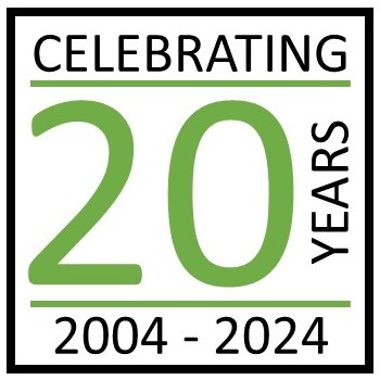 Image containing the words "Celebrating 20 Years" that commemorates SWAT's 20th anniversary in 2024